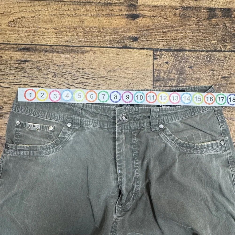 KUHL Mens 34x30 Pants Vintage‎ Patina Dye Cargo Outdoor Khaki Gray